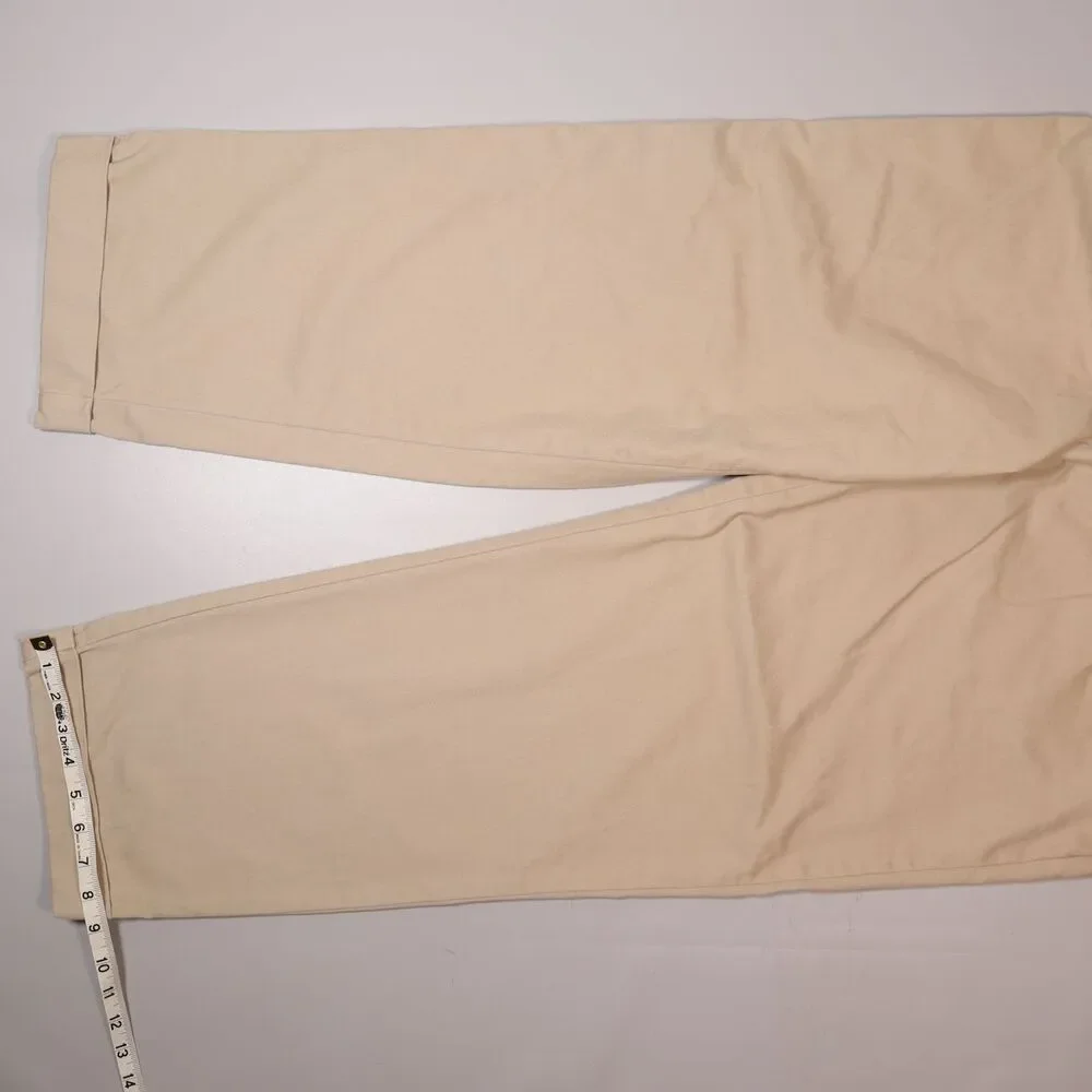 VTG Polo Ralph Lauren Hammond Pants Beige Straight Pleated Trousers Mens 36x30